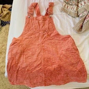 Peachy/ Pink overall dress